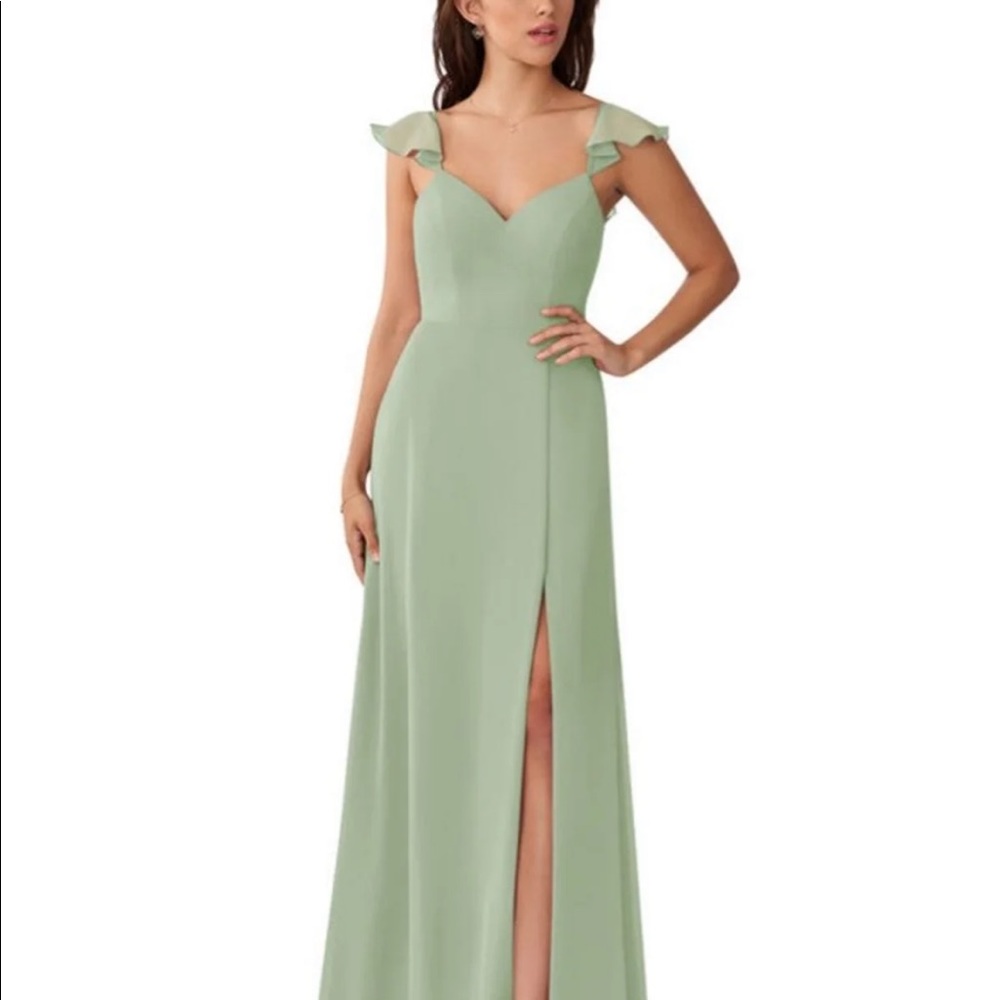 Azazie Dusty Sage Bridesmaid Dress